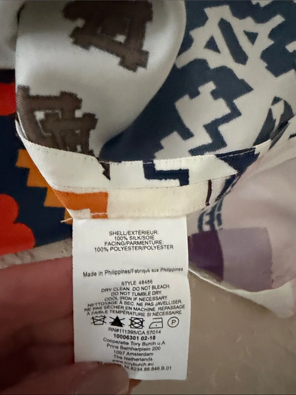 Tory Burch Multicolor Patchwork Bow-Front Sleeveless Top